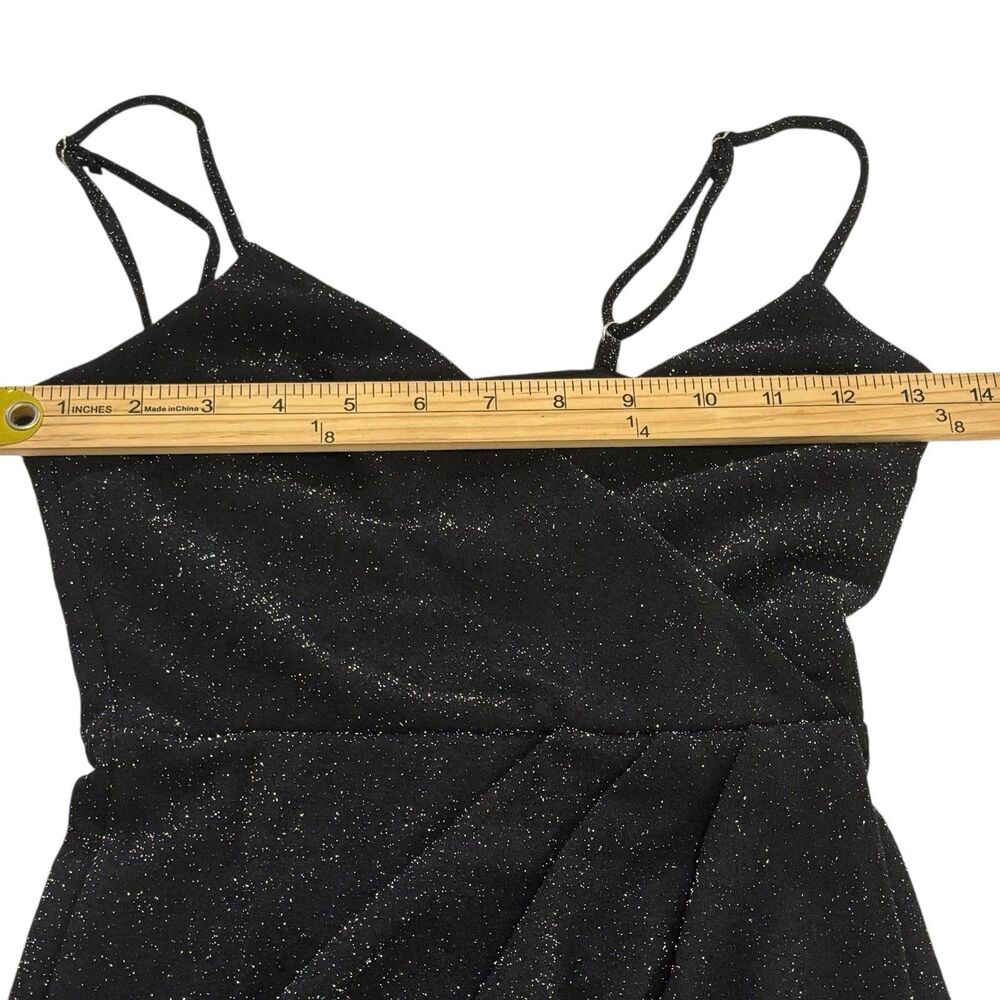 Altar’d State Black Metallic Sleeveless Mini Dress Size XXS Glam Sexy Holiday - Picture 8 of 10